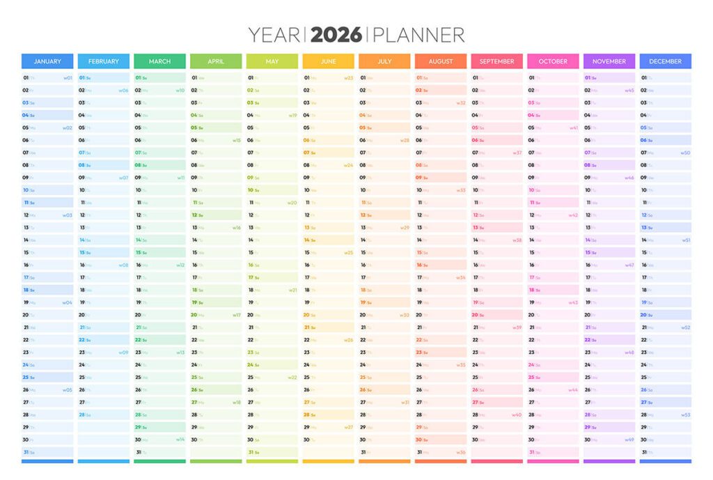 2026 year annual planner with space for personal notes